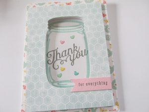 Finished mason jar card from the Simon Says Stamp Kit
