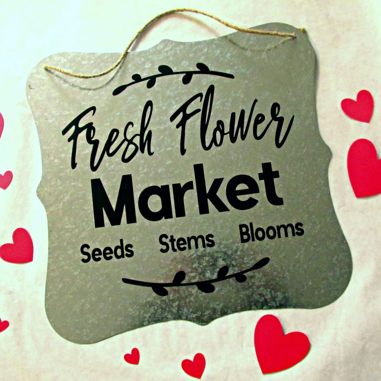 DIY Flower Market Sign with Cricut Explore