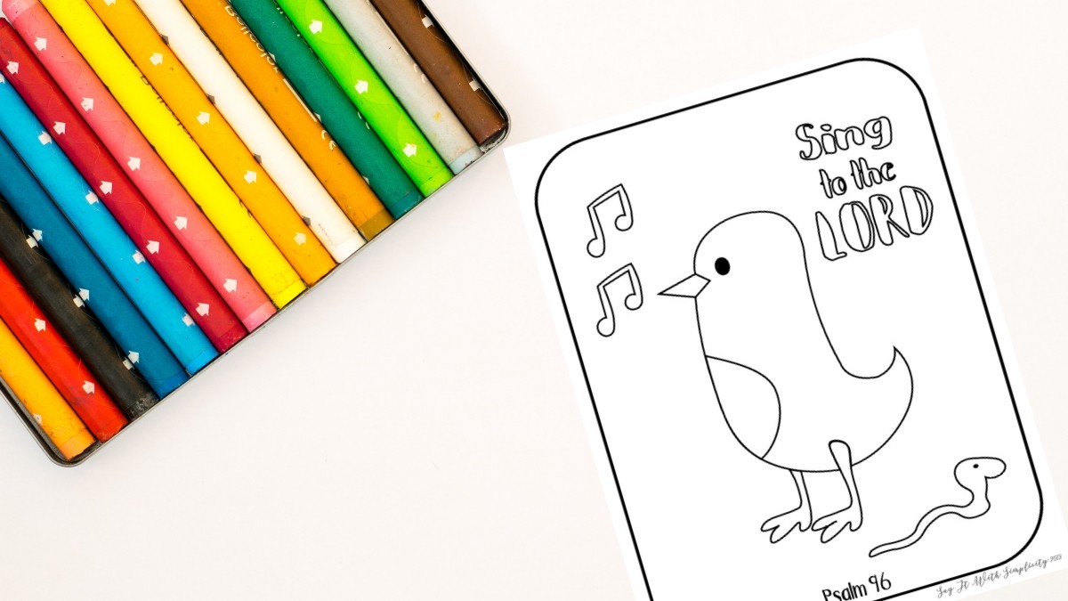 Psalm 96 Kid’s Printable Coloring Page