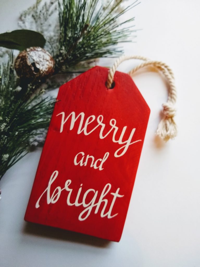 merry and bright ornament