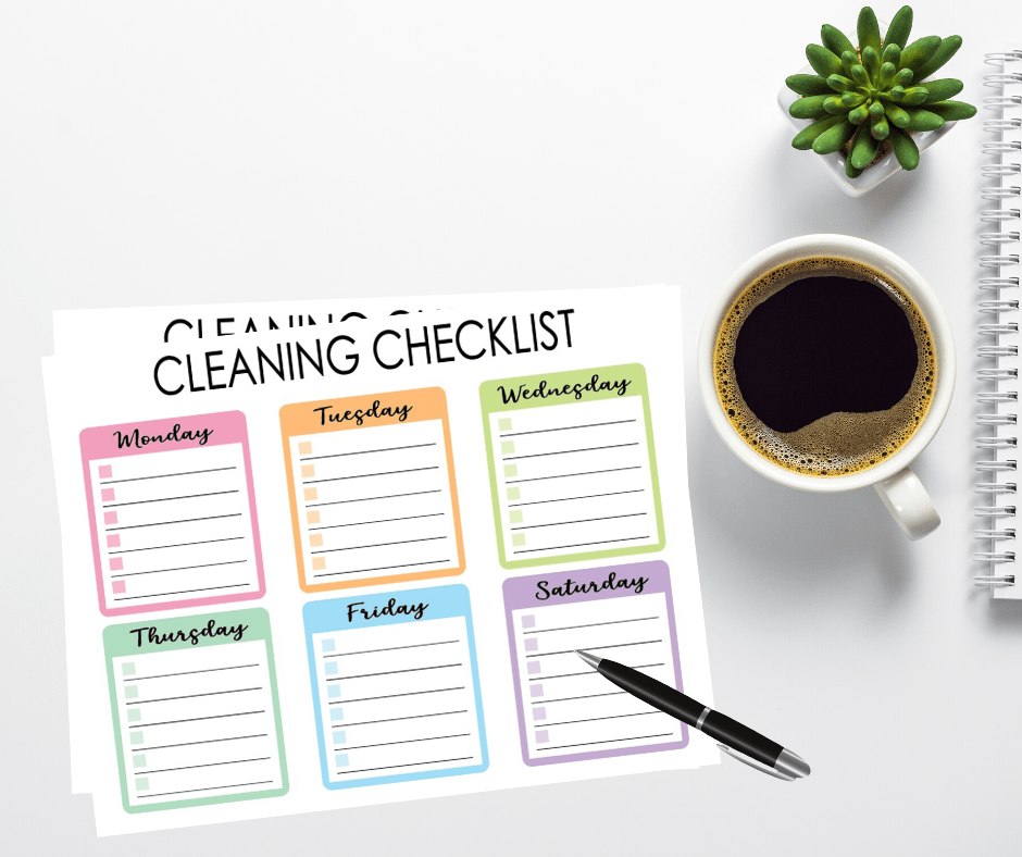 cleaning checklist free printable
