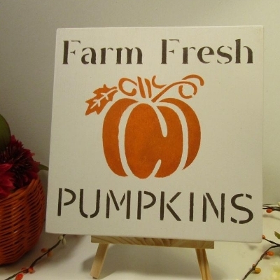 Make Farm Fresh Pumpkins Stenciled Signs