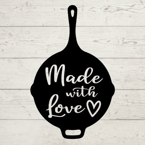 Download Cast Iron Pan Made With Love Svg Say It With Simplicity