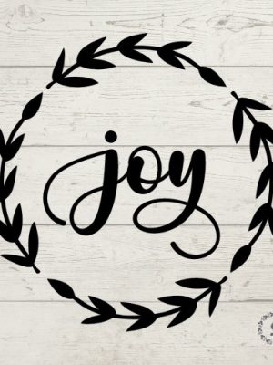 joy wreath Christmas SVG