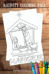 Pin Image Nativity Coloring Page