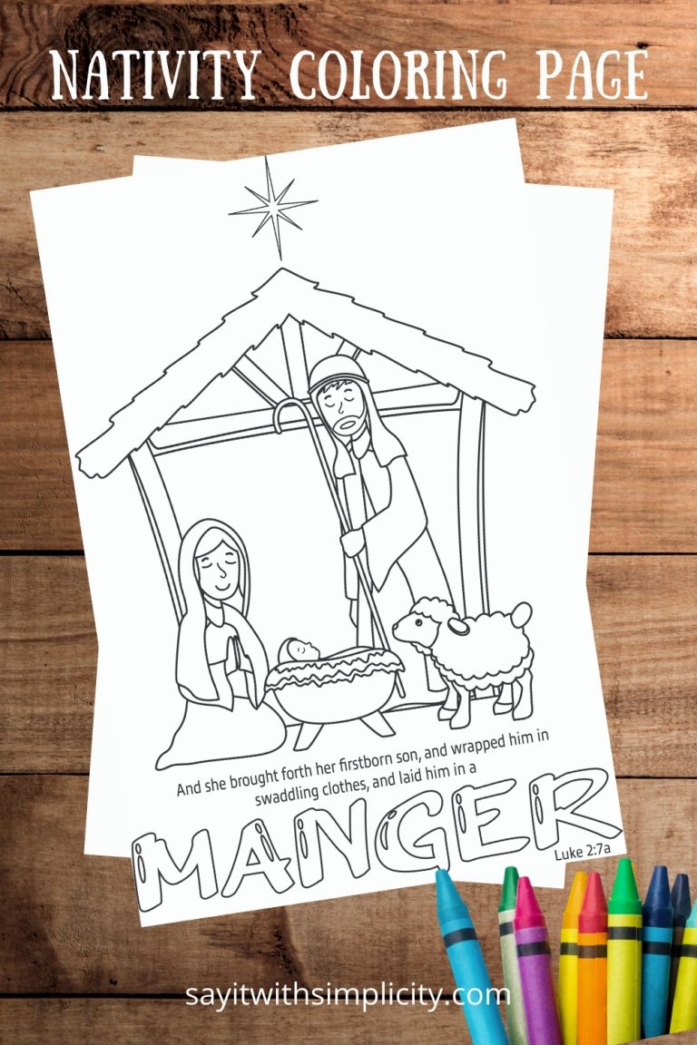 Pin Image Nativity Coloring Page