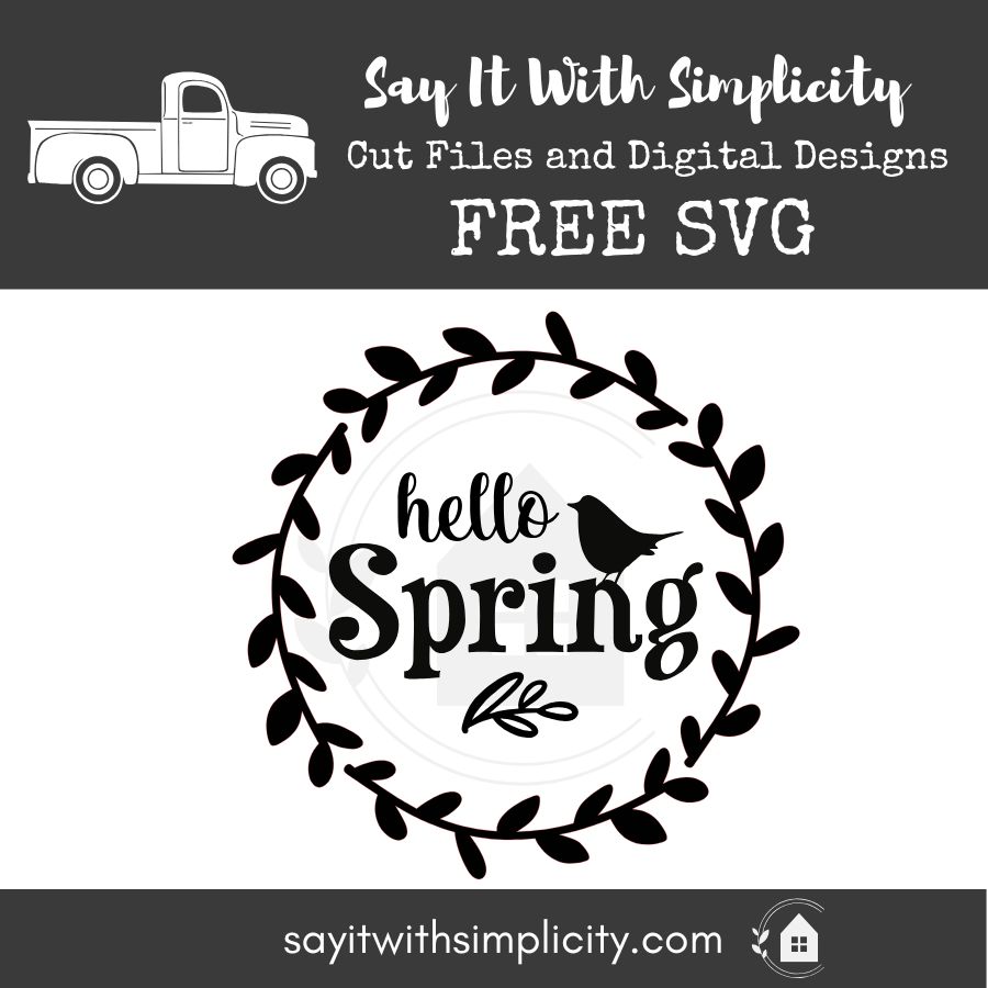 Hello Spring and Spring Wreath SVG