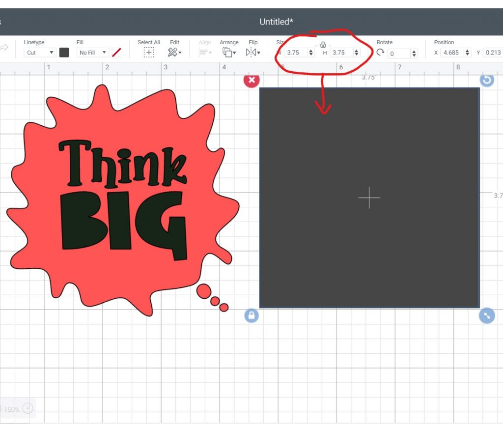 Sizing Images in Cricut Design Space