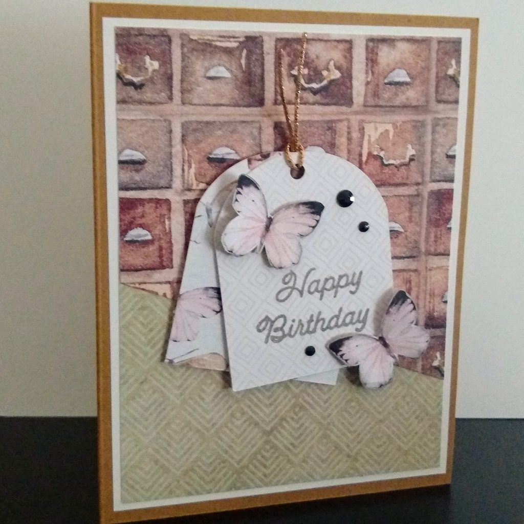 quick and easy card with patterned paper