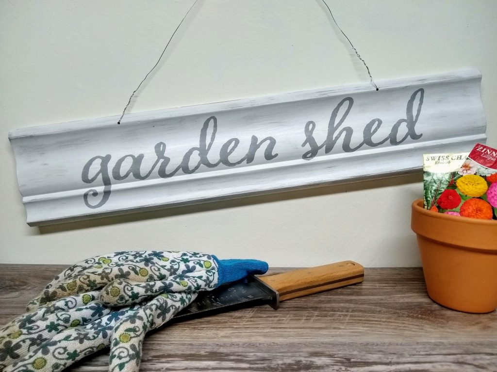 craft with reclaimed wood photo of garden shed sign