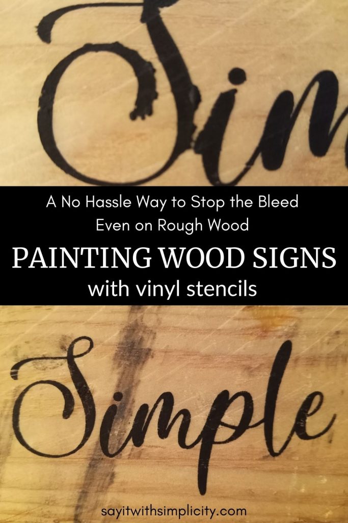 Painting Wood Signs with Vinyl Stencils