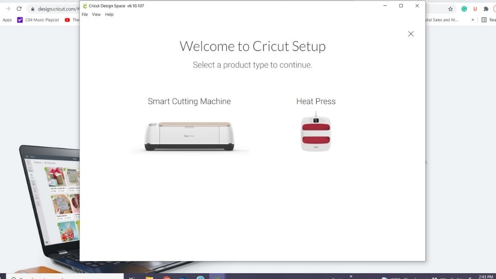 On screen prompts Cricut Mug Press Setup