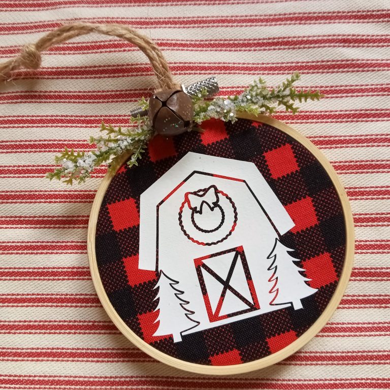 hoop Christmas ornament