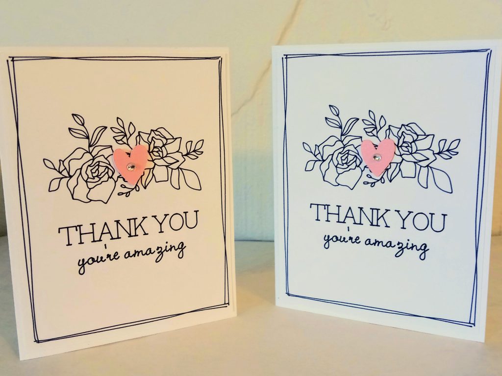a photo of thank you cards made with cricut drawing pens