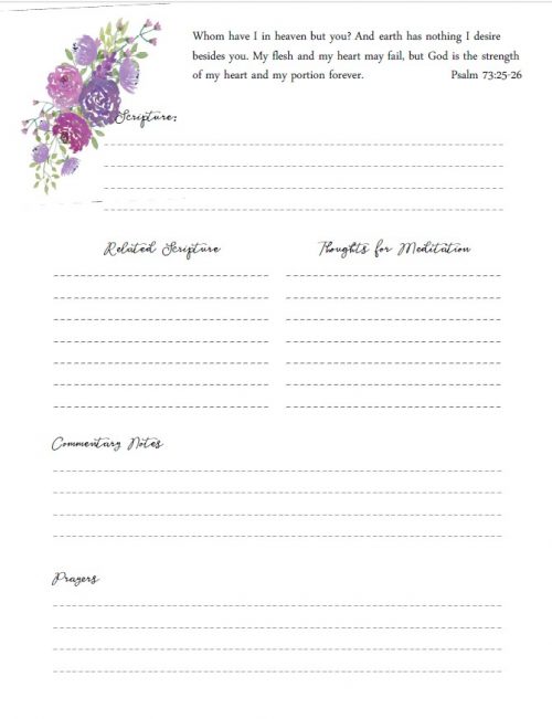 Bible Study Note Sheets - Free Printable - SAY IT WITH SIMPLICITY
