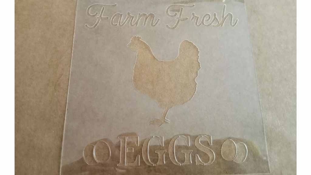 Farm Fresh Eggs Reusable Stencil with Cricut Maker