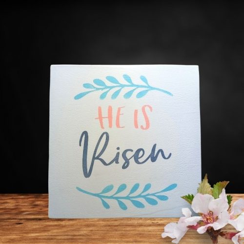 photo of a sign "He is Risen"