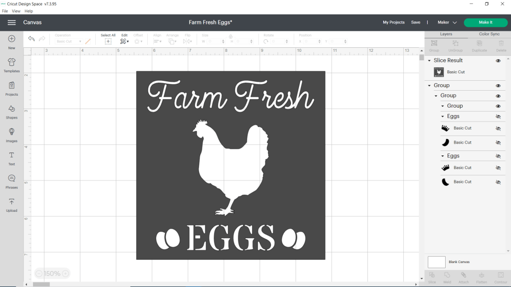 Farm Fresh Eggs Stencil