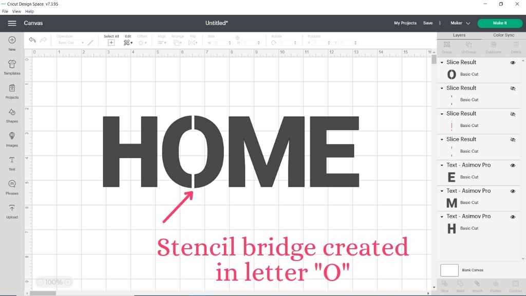 stencil bridge for making stencils with Cricut Maker