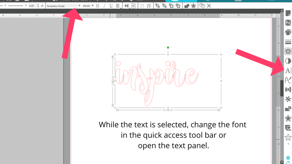 changing text font in Silhouette Studio