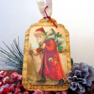 Link to Christmas St. Nicholas tag tutorial on YouTube Graphics Fairy image
