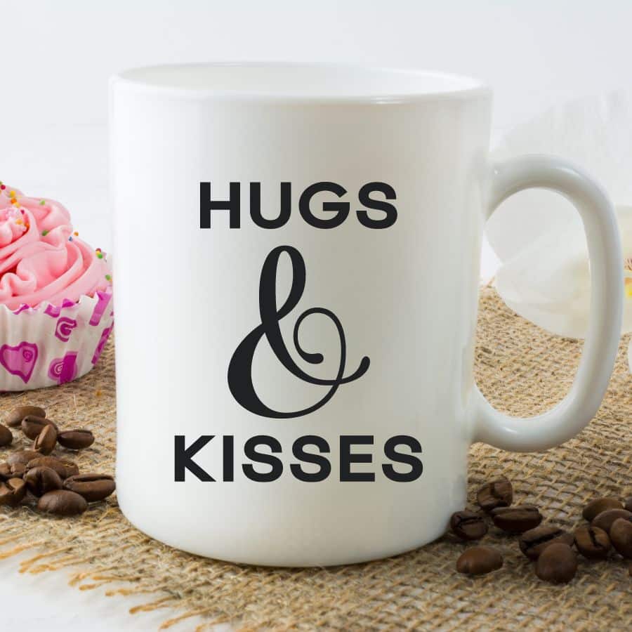 Graphic Mug Hugs and Kisses