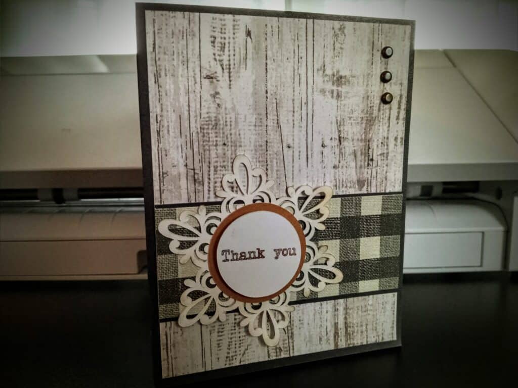 winter theme masculine card with Silhouette Cameo