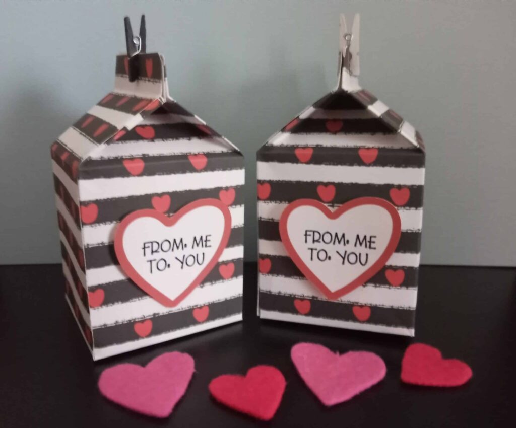 Milk Carton Valentine Boxes