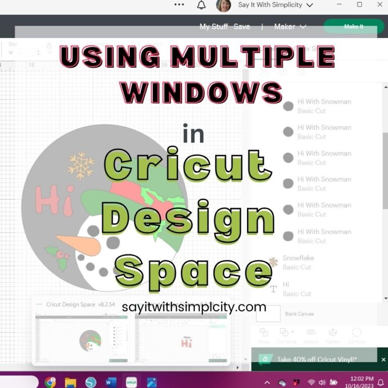 Using multiple windows in Cricut Design Space Featured Image