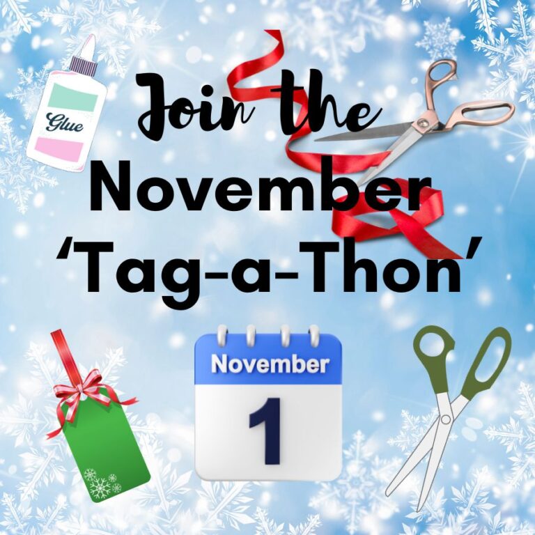 Image invite to November Tag-a-Thon on Say It With Simplicity Facebook Group