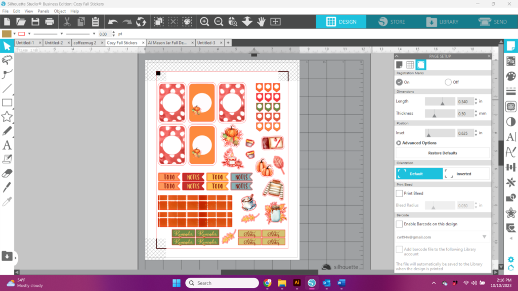 Creating Sticker Sheets Silhouette Cameo