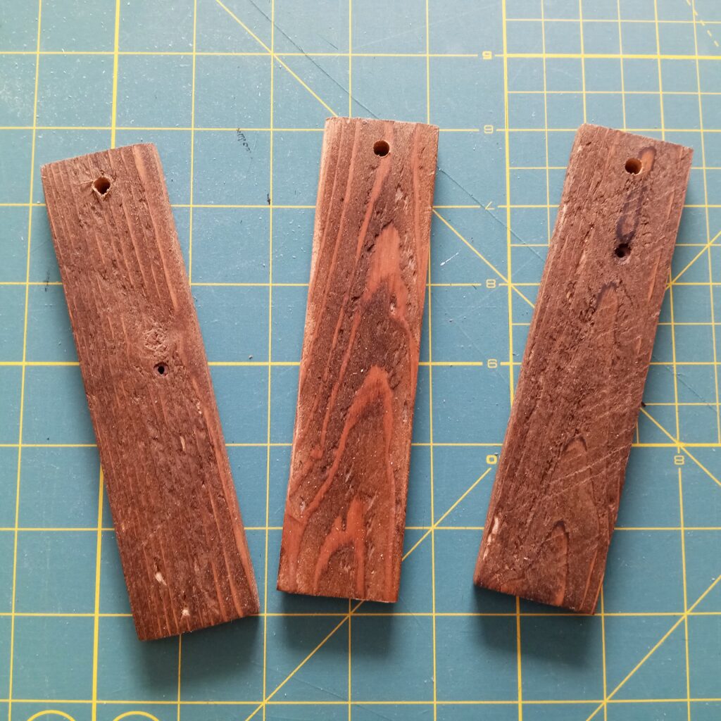Wood blanks for reclaimed wood Christmas Ornaments.