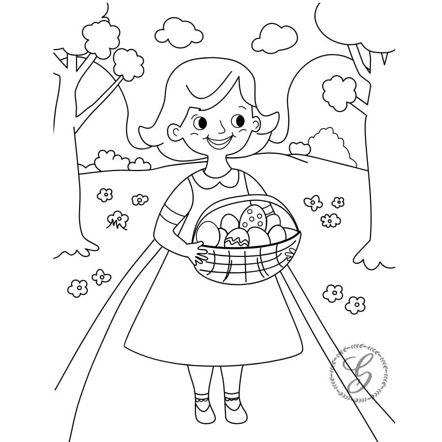 Thumbnail image of Easter Coloring Page