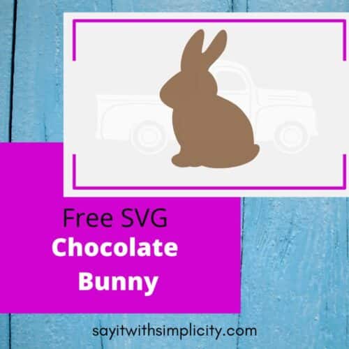 chocolate bunny SVG for use with Silhouette Cameo and Cricut