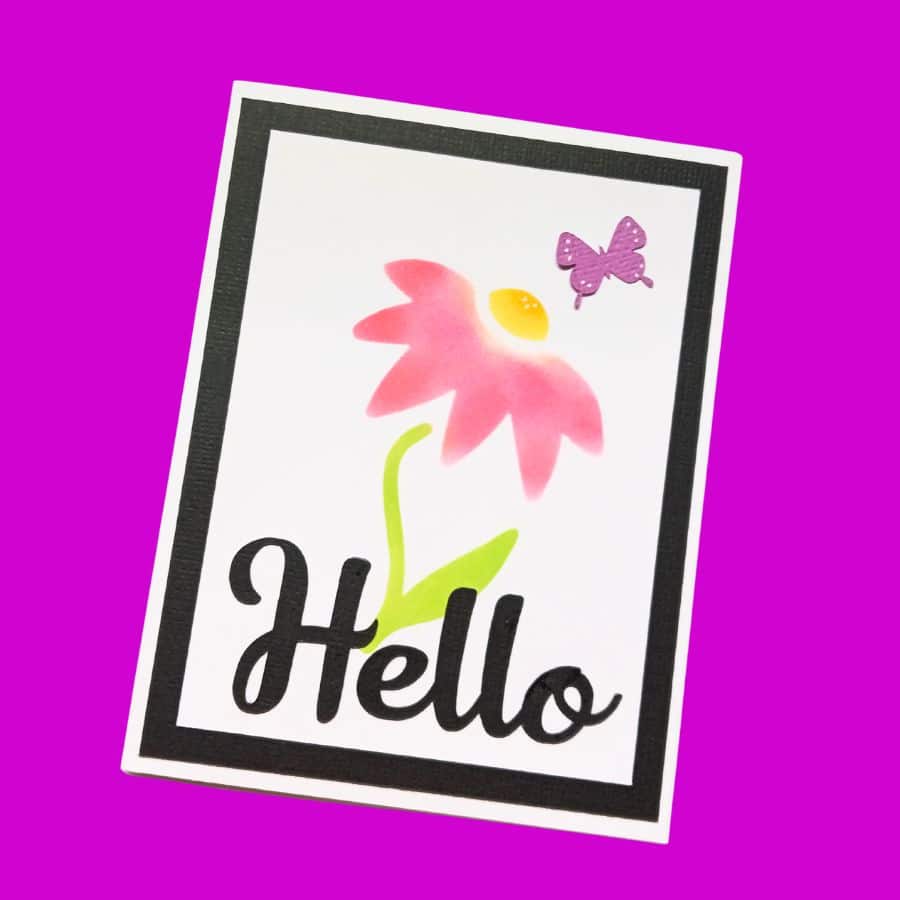 Crafting a Floral Stenciled Card with Cricut