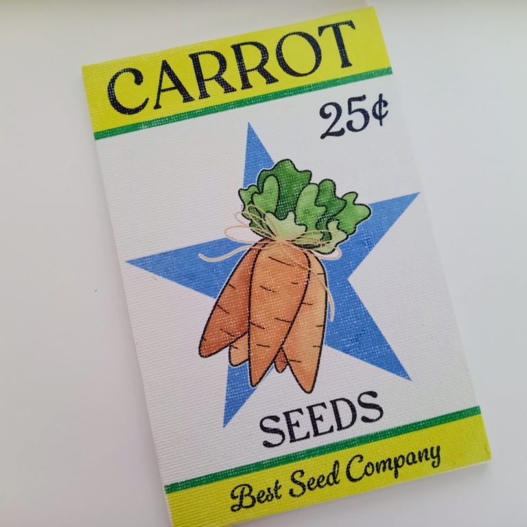 Picture of a carrot seed packet