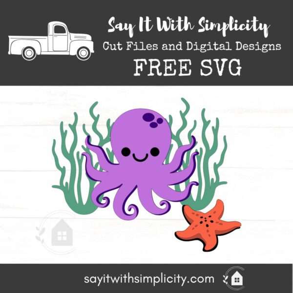 Octopus and Starfish SVG file.